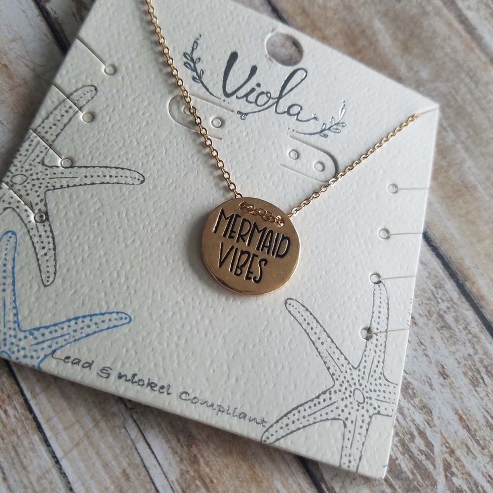 ⚓️SALE⚓️ “MERMAID VIBES” stamped necklace - Picture 2 of 4